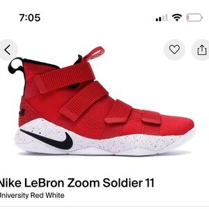 Nike LeBron Zoom Soldier 11 Red Sneakers
